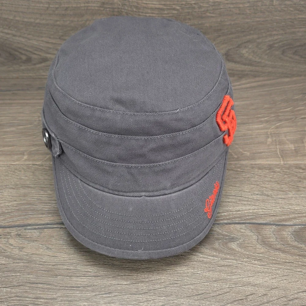 San Francisco Giants Hat Strap Back Mens Gray MLB Baseball Cadet Military Cap